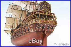 SAN FELIPE HANDCRAFTED WOODEN MODEL TALL SHIP BOAT 1690 GIFT DECORATION 95cm