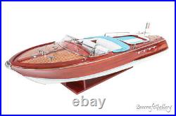 SEACRAFT GALLERY Riva Aquarama Lamborghini Wooden Model Speed Boat Ship 90cm