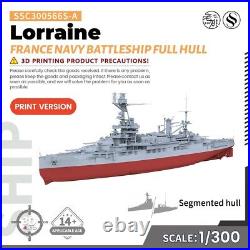 SSC300566S-A 1/300 Military Model Kit France Navy Lorraine Battleship Full Hull