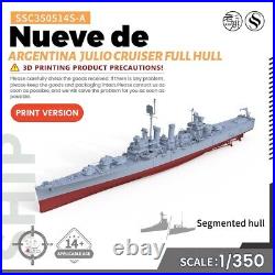 SSC350514S-A 1/350 Military Model Kit Argentina Nueve de Julio Cruiser Full Hull