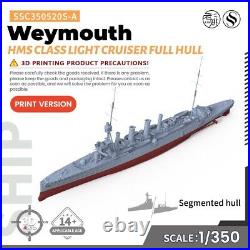 SSC350520S-A 1/350 Military Model Kit HMS Weymouth Class Light Cruiser Full Hull