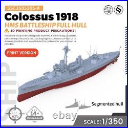 SSC350528S-A 1/350 Military Model Kit HMS Colossus Battleship 1918 Full Hull