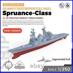 SSC350573S-A 1/350 Military Model US Navy Spruance-Class Destroyer Full Hull