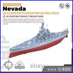 SSC400560S 1/400 Military Model Kit US Nevada Class Battleship BB-36 Full Hull