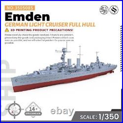SSMODEL 350508S 1/350 German Emden Light Cruiser FULL HULL