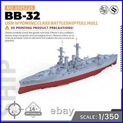 SSMODEL 350522S 1/350 Model Kit USN Wyoming class Battleship BB-32 FULL HULL