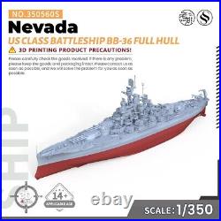 SSMODEL 350560S 1/350 Model Kit US Nevada Class Battleship BB-36 FULL HULL