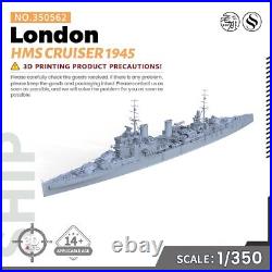 SSMODEL 350562 1/350 Military Model Kit HMS London HEAVY CRUISER 1945