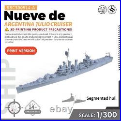 SSMODEL SSC300514-A 1/300 Military Model Kit Argentina Nueve de Julio Cruiser