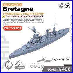 SSMODEL SSC400526-A 1/400 Military Model Kit France Navy Bretagne Battleship