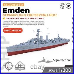 SSMODEL SSC508S-A 1/300 Military Model Kit German Emden Light Cruiser Full Hull