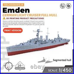 SSMODEL SSC508S-A 1/450 Military Model Kit German Emden Light Cruiser Full Hull