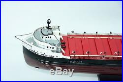 SS Edmund Fitzgerald American Great Lakes freighter 40 Wooden Ship Model NEW