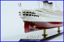 SS Michelangelo Italian Line Ocean Liner Handmade Wooden Ship Model 36