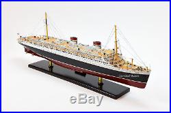SS Rex Italian Ocean Liner Handcrafted Wooden Ship Model 34