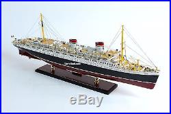 SS Rex Italian Ocean Liner Handmade Wooden Ship Model 34
