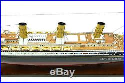 SS Vaterland Ocean Liner Handmade Wooden Ship Model 38 Scale 1300