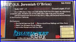 S. S. JEREMIAH O'BRIEN Liberty Ship Brand New Blue Jacket Wooden Model Ship kit