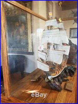 San Felipe model wood ship Display Spanish navy wooden tall ship sailing boat