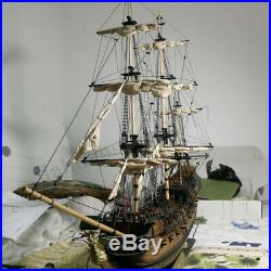 Scale 1 96 3D Wooden Sailboat Black Pearl Ship Home Model Decoration Boat 1