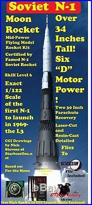 Soviet N1 Model Rocket 1/122 Scale 6 D Engines 10% off list! FREE SHIPPING
