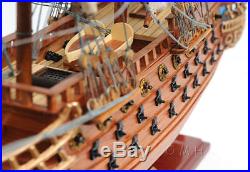 Spanish San Felipe Tall Ship Wooden Model 19 Sailboat Built Boat New