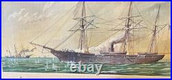Sterling Models #d3 1/75 CIVIL War Uss Kearsarge Wood Ship Model Kit Rare