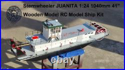 Sternwheeler JUANITA 124 1040mm 41 Wooden Model RC Model Ship Kit