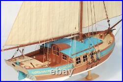 Sweden Yacht Sail Boat Scale 124 21 540 mm Wood Ship Model kit Shi cheng