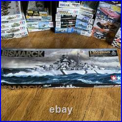 Tamiya 78013 1/350 German Battleship Bismarck Plastic Model Ship Kit COMPLETE