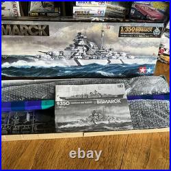 Tamiya 78013 1/350 German Battleship Bismarck Plastic Model Ship Kit COMPLETE