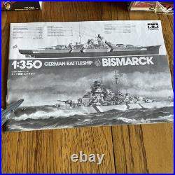 Tamiya 78013 1/350 German Battleship Bismarck Plastic Model Ship Kit COMPLETE
