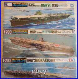 Tamiya Shokaku Unryu, Hiryu, Japanese carriers Water Line Series 1/700 Models Tamiya Shokaku Unryu, Hiryu, Japanese carriers Water Line Series 1/700 Models