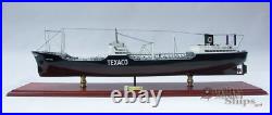 Texaco New York Oil Tanker 34 Handmade Wooden Oil Tanker Ship Model NEW