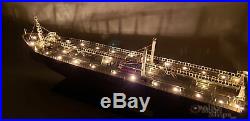 Texaco Stockholm with Lights Handmade Wooden Oil Tanker Ship Model