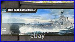 Trumpeter 1/200 HMS Hood Battle Cruiser Model Kit with wood deck upgrade # 03710