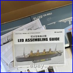 Trumpeter RMS Titanic 1200 Model Kit 03719 Unassembled With Stand LED wood deck