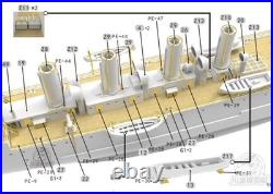USS CHESTER CY534 CS1/CL1 Model Kit-Detailed Naval Cruiser Assembly Set #1/350