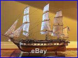 USS Constellation Museum Quality Wooden Ship Model, 38 Fully Assembled