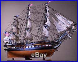 USS Constitution 36 wood ship model sailing American tall boat