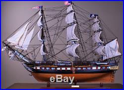 USS Constitution 36 wood ship model sailing American tall boat