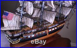 USS Constitution 36 wood ship model sailing American tall boat