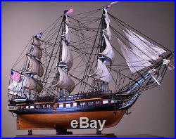 USS Constitution 36 wood ship model sailing tall boat