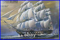 USS Constitution Revell Model H398 USA Vintage Unstarted -READ