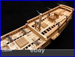 USS Hannah Armed vessel POF Scale 148 25.3 643mm Wood Model Ship Kit
