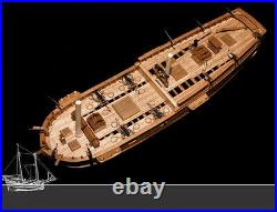 USS Hannah Armed vessel POF Scale 148 25.3 643mm Wood Model Ship Kit