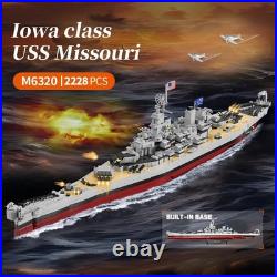 USS Missouri Blocks-2228PCS Large Battleship Model Warship Building Toy Set