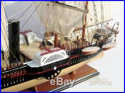 USS Powhatan side wheel steamer Tall Ship Assembled 36 Built Wooden Model Ship