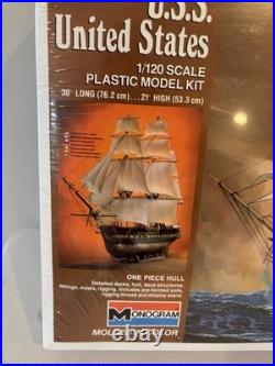 USS United States 1/120 Scale Unassembled Model Kit Monogram # 3706 New Sealed