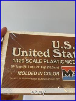 USS United States 1/120 Scale Unassembled Model Kit Monogram # 3706 New Sealed